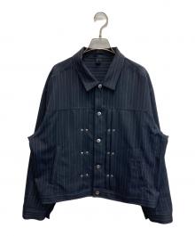 HARE（ハレ）の古着「スタッズトラッカージャケット」｜ネイビー