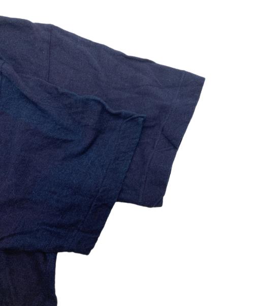 ROBE DE CHAMBRE COMME DES GARCONS（ローブドシャンブル コムデギャルソン）ROBE DE CHAMBRE COMME DES GARCONS (ローブドシャンブル コムデギャルソン) AD2002 インディゴ染めロゴTシャツ ネイビー サイズ:不明(記載なし)の古着・服飾アイテム