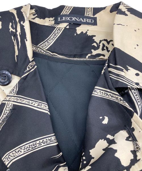 LEONARD（レオナール）LEONARD (レオナール) 総柄コート ベージュ サイズ:9ARの古着・服飾アイテム