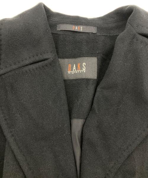 DAKS（ダックス）DAKS (ダックス) カシミヤコート ブラック サイズ:Mの古着・服飾アイテム