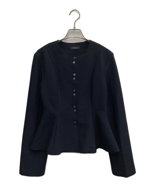 anuans（アニュアンス）anuans (アニュアンス) カットジョーゼットペプラムカーディガン ブラック サイズ:2の古着・服飾アイテム