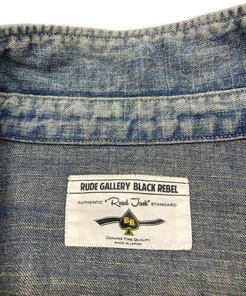 RUDE GALLERY BLACK REBEL（ルードギャラリー ブラックレーベル）RUDE GALLERY BLACK REBEL (ルードギャラリー ブラックレーベル) デニムシャツ ネイビー サイズ:Lの古着・服飾アイテム
