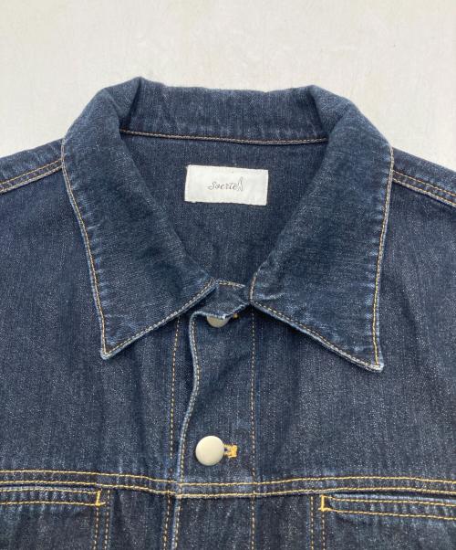 soerte（ソエルテ）soerte (ソエルテ) Cut-off denim jacket インディゴ サイズ:SIZE3の古着・服飾アイテム