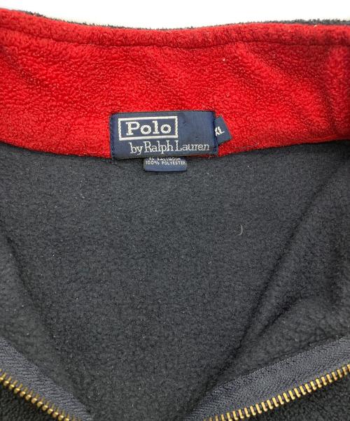 POLO RALPH LAUREN（ポロ・ラルフローレン）POLO RALPH LAUREN (ポロ・ラルフローレン) ハーフジップフリーススウェット ネイビー サイズ:XLの古着・服飾アイテム