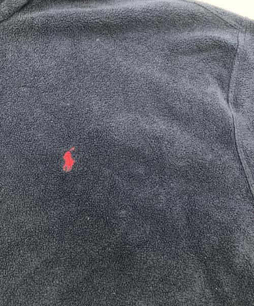 POLO RALPH LAUREN（ポロ・ラルフローレン）POLO RALPH LAUREN (ポロ・ラルフローレン) ハーフジップフリーススウェット ネイビー サイズ:XLの古着・服飾アイテム