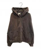 refomedリフォメッド）の古着「KINCHAKU ZIPUP HOODIE」｜ブラウン