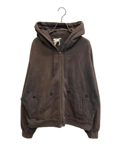 refomed（リフォメッド）refomed (リフォメッド) KINCHAKU ZIPUP HOODIE ブラウン サイズ:2の古着・服飾アイテム