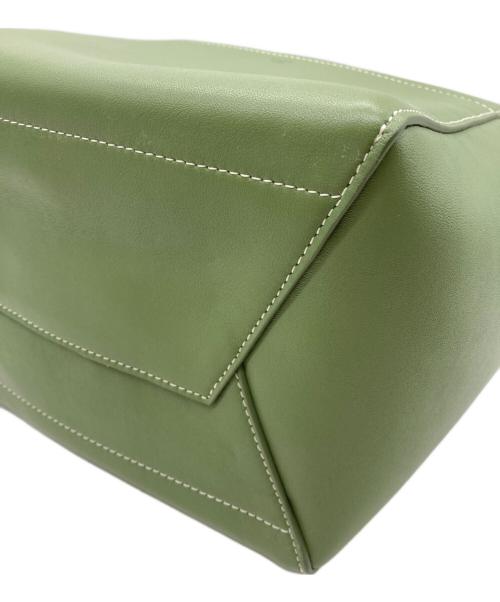 CELINE（セリーヌ）CELINE (セリーヌ) レザーショルダーバッグ グリーンの古着・服飾アイテム