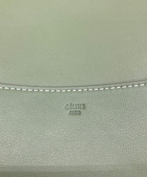 CELINE（セリーヌ）CELINE (セリーヌ) レザーショルダーバッグ グリーンの古着・服飾アイテム