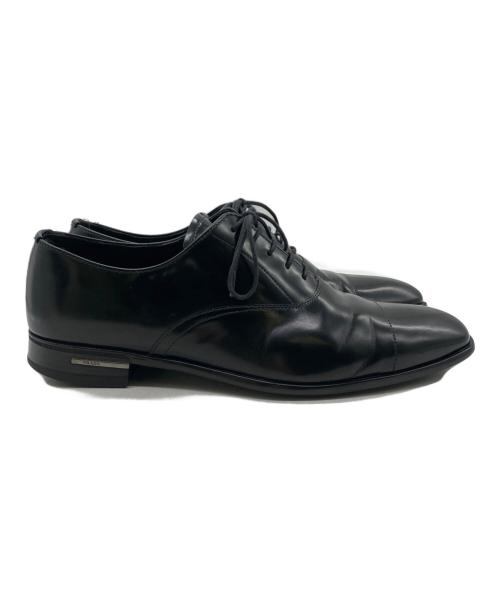 PRADA（プラダ）PRADA (プラダ) パテントレザー ストレートチップ シューズ ブラック サイズ:7の古着・服飾アイテム