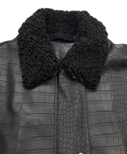 BEAUTY&YOUTH UNITED ARROWS（ビューティーアンドユースユナイテッドアローズ）BEAUTY&YOUTH UNITED ARROWS (ビューティーアンドユースユナイテッドアローズ) クロコレザーライクジャケット ブラック サイズ:Sの古着・服飾アイテム