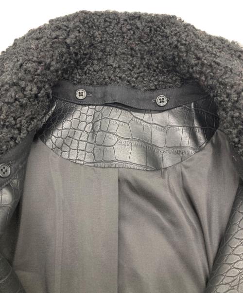 BEAUTY&YOUTH UNITED ARROWS（ビューティーアンドユースユナイテッドアローズ）BEAUTY&YOUTH UNITED ARROWS (ビューティーアンドユースユナイテッドアローズ) クロコレザーライクジャケット ブラック サイズ:Sの古着・服飾アイテム