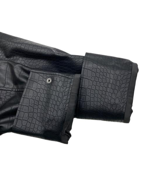 BEAUTY&YOUTH UNITED ARROWS（ビューティーアンドユースユナイテッドアローズ）BEAUTY&YOUTH UNITED ARROWS (ビューティーアンドユースユナイテッドアローズ) クロコレザーライクジャケット ブラック サイズ:Sの古着・服飾アイテム