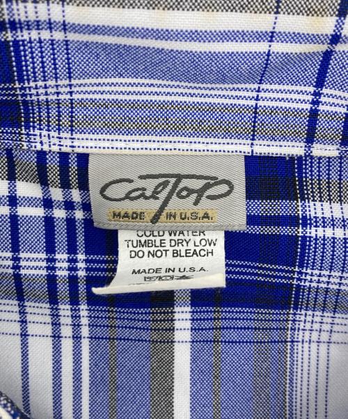 CalTop（キャルトップ）CalTop (キャルトップ) チェックシャツ ブルー サイズ:2XLの古着・服飾アイテム