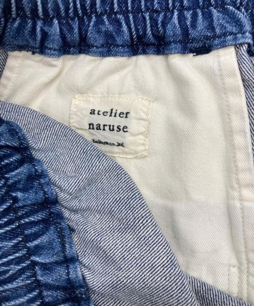 atelier naruse（アトリエナルセ）atelier naruse (アトリエナルセ) デニムイージーパンツ インディゴ サイズ:FREEの古着・服飾アイテム