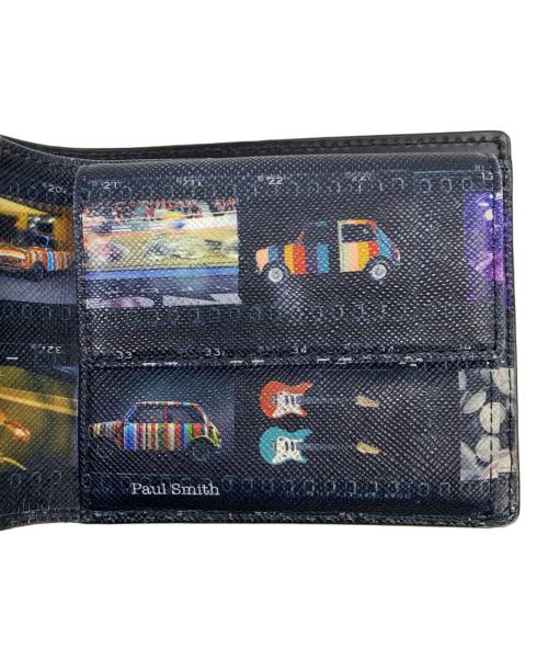 PAUL SMITH（ポールスミス）Paul Smith (ポールスミス) デザイン2つ折り財布 ブラックの古着・服飾アイテム