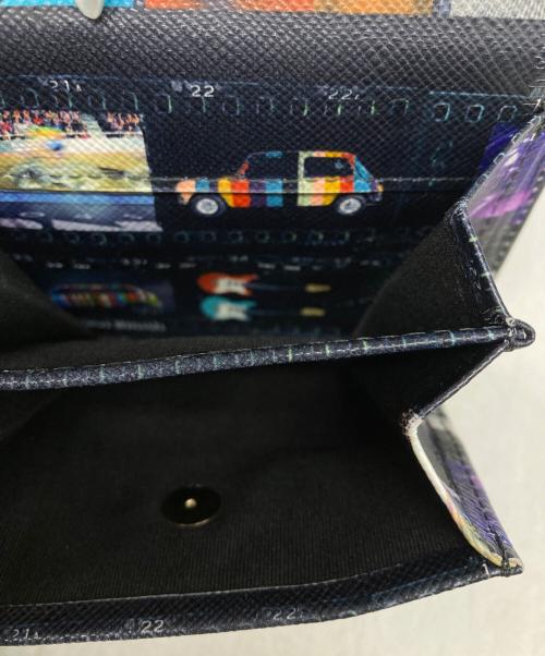 PAUL SMITH（ポールスミス）Paul Smith (ポールスミス) デザイン2つ折り財布 ブラックの古着・服飾アイテム