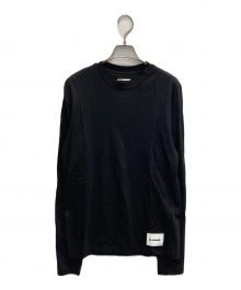JIL SANDER（ジルサンダー）の古着「ロゴパッチ ロングスリーブカットソー」｜ブラック