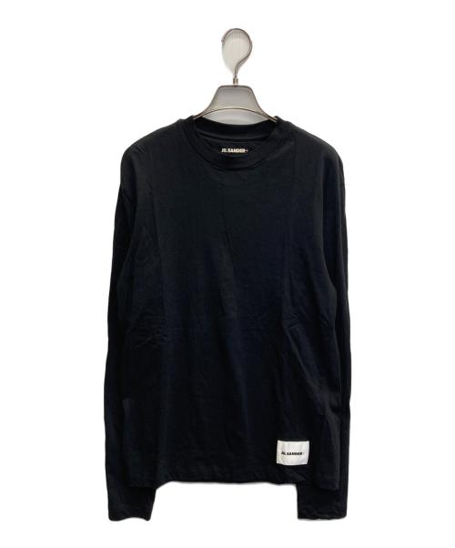 JIL SANDER（ジルサンダー）JIL SANDER (ジルサンダー) ロゴパッチ ロングスリーブカットソー ブラック サイズ:Sの古着・服飾アイテム