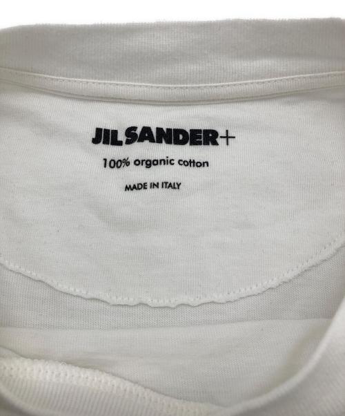 JIL SANDER（ジルサンダー）JIL SANDER (ジルサンダー) ロゴパッチ ロングスリーブカットソー ホワイト サイズ:Sの古着・服飾アイテム