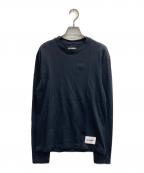 JIL SANDER+ジルサンダープラス）の古着「ロゴパッチ ロングスリーブカットソー」｜ネイビー