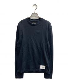 JIL SANDER+（ジルサンダープラス）の古着「ロゴパッチ ロングスリーブカットソー」｜ネイビー