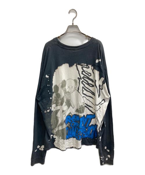 cactus jack（カクタス・ジャック）cactus jack (カクタス・ジャック) KAWS (カウズ) FRAGMENT コラボ ロンT ホワイト×ネイビー サイズ:XLの古着・服飾アイテム