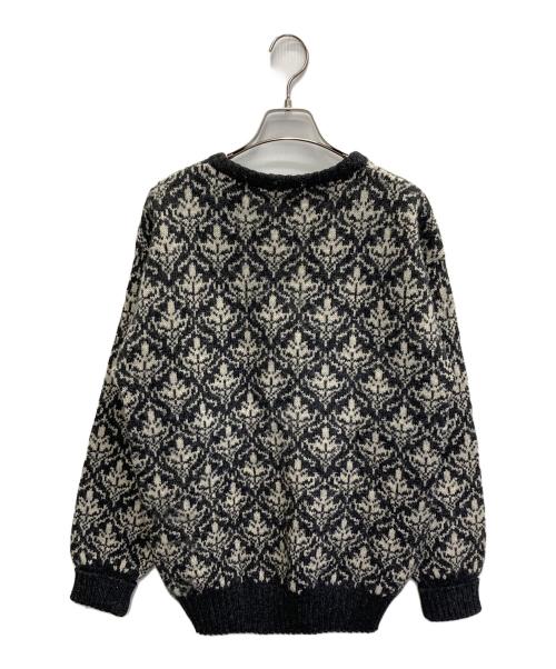 MARSHALL FLELDS（マーシャルフィールズ）MARSHALL FLELDS (マーシャルフィールズ) ウールニット ホワイト×ブラック サイズ:Mの古着・服飾アイテム