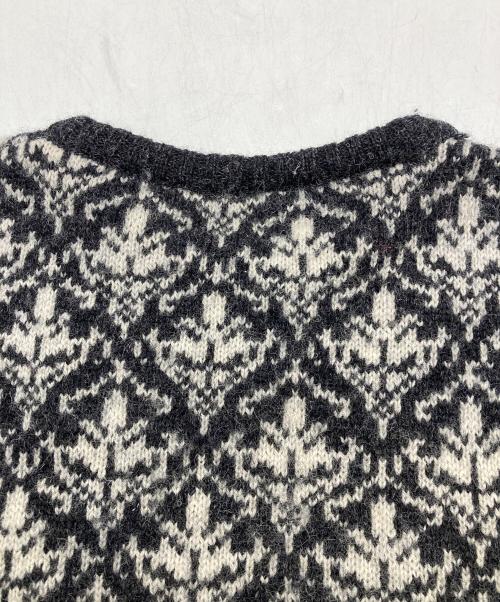 MARSHALL FLELDS（マーシャルフィールズ）MARSHALL FLELDS (マーシャルフィールズ) ウールニット ホワイト×ブラック サイズ:Mの古着・服飾アイテム