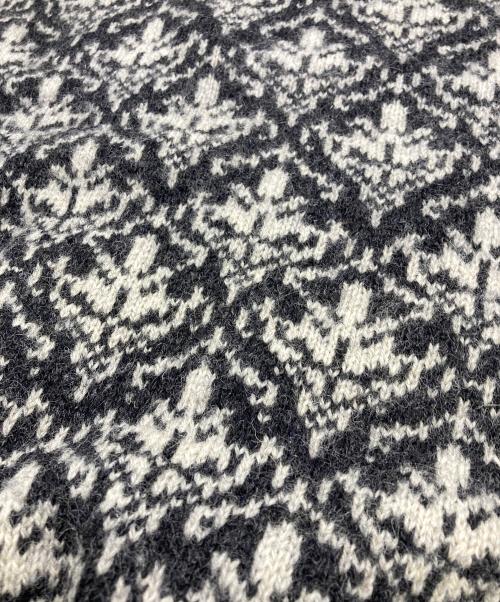 MARSHALL FLELDS（マーシャルフィールズ）MARSHALL FLELDS (マーシャルフィールズ) ウールニット ホワイト×ブラック サイズ:Mの古着・服飾アイテム