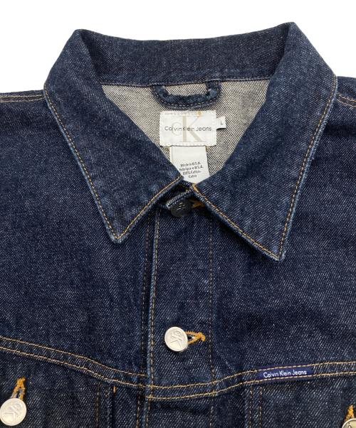 Calvin Klein（カルバンクライン）Calvin Klein (カルバンクライン) BUTTON FRONT DENIM JACKET インディゴ サイズ:Lの古着・服飾アイテム