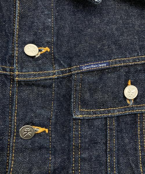 Calvin Klein（カルバンクライン）Calvin Klein (カルバンクライン) BUTTON FRONT DENIM JACKET インディゴ サイズ:Lの古着・服飾アイテム