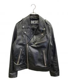 DIESEL（ディーゼル）の古着「 L-GARRETT-R-NEWゴートスキンライダースジャケット」｜ブラック