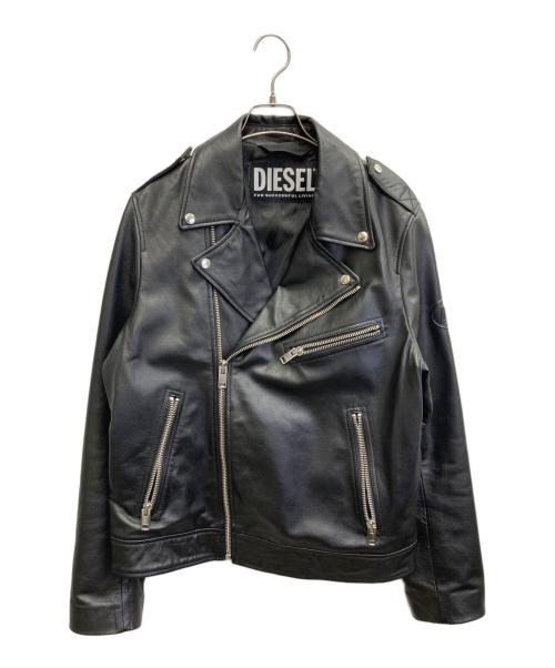 DIESEL（ディーゼル）DIESEL (ディーゼル)  L-GARRETT-R-NEWゴートスキンライダースジャケット ブラック サイズ:Ⅼの古着・服飾アイテム