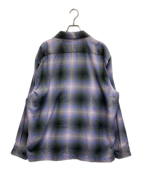 Schott（ショット）Schott (ショット) OMBRE CHECK SHIRT パープル サイズ:XLの古着・服飾アイテム