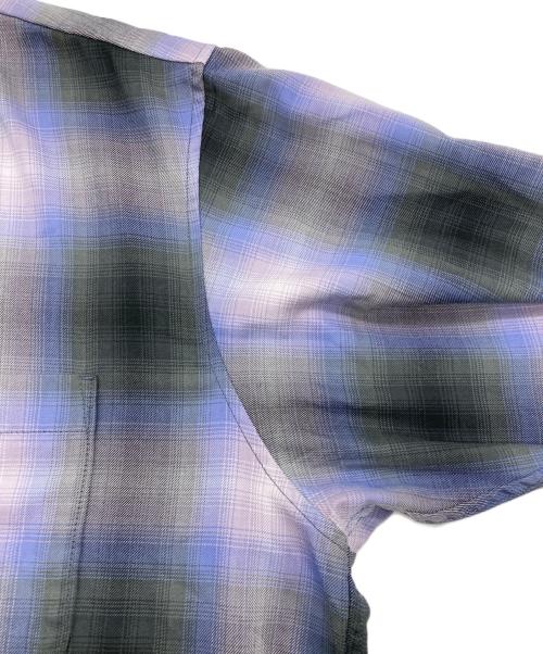 Schott（ショット）Schott (ショット) OMBRE CHECK SHIRT パープル サイズ:XLの古着・服飾アイテム