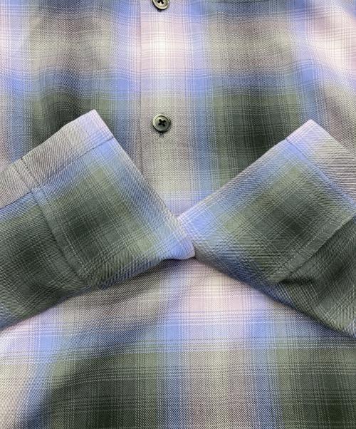 Schott（ショット）Schott (ショット) OMBRE CHECK SHIRT パープル サイズ:XLの古着・服飾アイテム