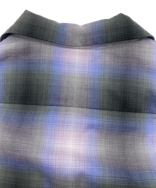 Schott（ショット）Schott (ショット) OMBRE CHECK SHIRT パープル サイズ:XLの古着・服飾アイテム