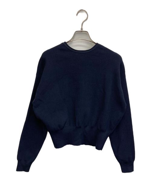 BALLSEY（ボールジィ）BALLSEY (ボールジィ) パールコンビ クルーネックカーディガン ネイビー サイズ:Sの古着・服飾アイテム