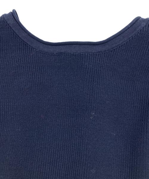 BALLSEY（ボールジィ）BALLSEY (ボールジィ) パールコンビ クルーネックカーディガン ネイビー サイズ:Sの古着・服飾アイテム