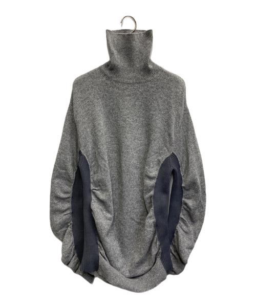 MM6 Maison Margiela（エムエムシックスメゾンマルジェラ）MM6 Maison Margiela (エムエムシックスメゾンマルジェラ) ルーシュセーター グレー サイズ:Sの古着・服飾アイテム