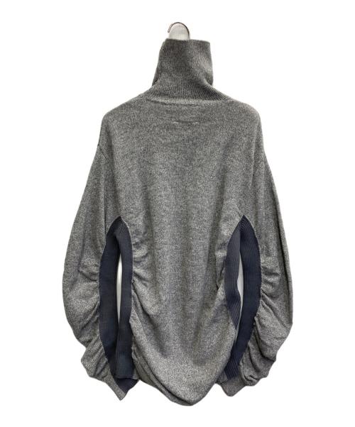 MM6 Maison Margiela（エムエムシックスメゾンマルジェラ）MM6 Maison Margiela (エムエムシックスメゾンマルジェラ) ルーシュセーター グレー サイズ:Sの古着・服飾アイテム
