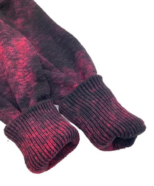 VOLTAGE CONTROL FILTER（ヴォルテージ コントロール フィルター）VOLTAGE CONTROL FILTER (ヴォルテージ コントロール フィルター) REVERSE LINKING KNIT DYED ブラック×ピンク サイズ:FREEの古着・服飾アイテム