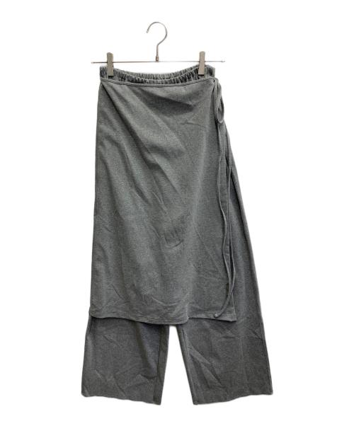 anuke（アンヌーク）anuke (アンヌーク) Layered Cut Pants グレー サイズ:38の古着・服飾アイテム