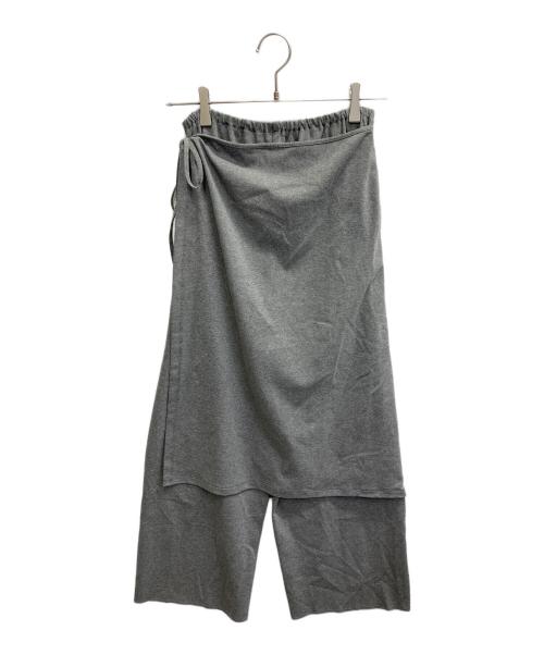 anuke（アンヌーク）anuke (アンヌーク) Layered Cut Pants グレー サイズ:38の古着・服飾アイテム