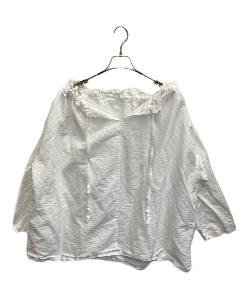 nest Robe（ネストローブ）nest Robe (ネストローブ) 25SS コットンリネンドロストリボンスモック ホワイト サイズ:Fの古着・服飾アイテム
