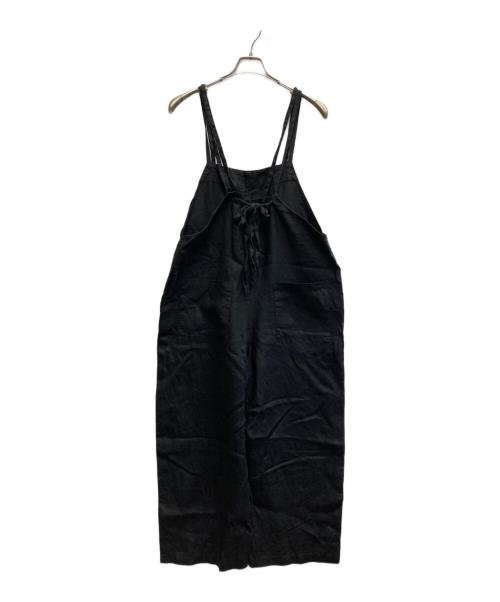 KAGURE（カグレ）KAGURE (カグレ) リネンサロペット ブラック サイズ:FREEの古着・服飾アイテム