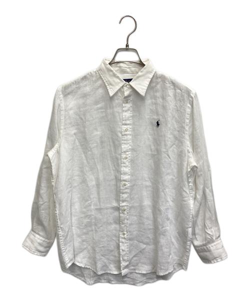 POLO RALPH LAUREN（ポロ・ラルフローレン）POLO RALPH LAUREN (ポロ・ラルフローレン) リネンシャツ ホワイト サイズ:Lの古着・服飾アイテム