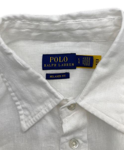 POLO RALPH LAUREN（ポロ・ラルフローレン）POLO RALPH LAUREN (ポロ・ラルフローレン) リネンシャツ ホワイト サイズ:Lの古着・服飾アイテム