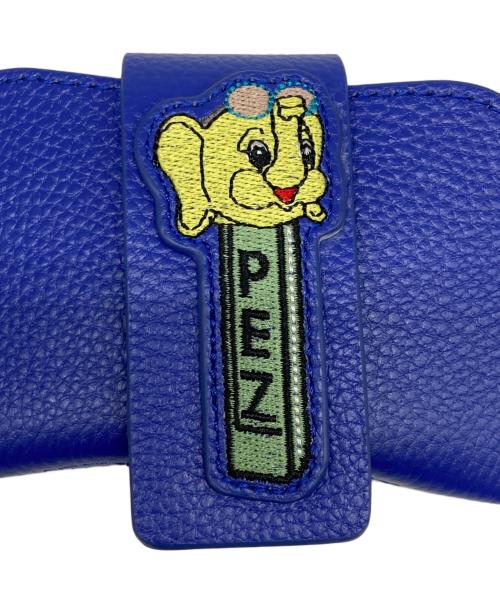 PEZ（ペッツ）PEZ (ペッツ) ear PAPILLONNER (イアパピヨネ) サングラス/メガネケース《本革/カードケース付き》 ブルー 未使用品の古着・服飾アイテム